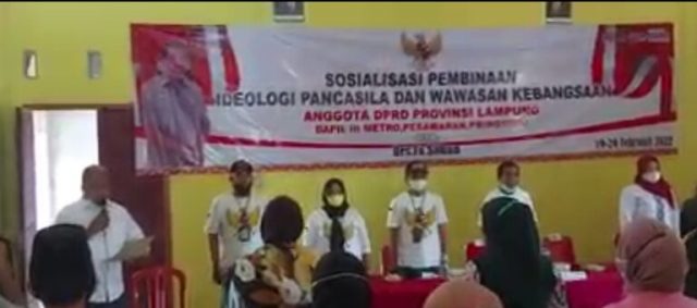 F.X. Siman Sosialisasi Ideologi Pancasila – Wawasan Kebangsaan di Pringsewu