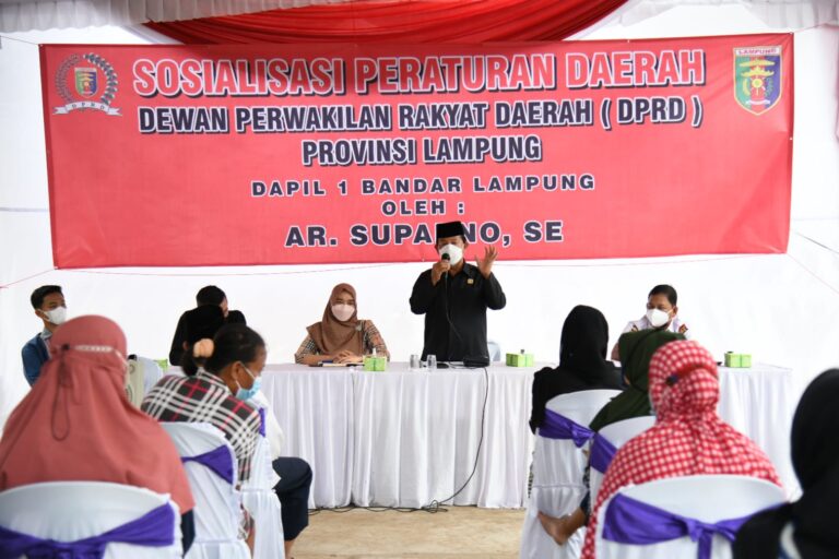 Suparno Sosialisasikan Perda AKB di Kelurahan Bumi Waras Bandarlampung