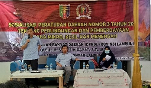 Syarif Hidayat Sosialisasikan Perda Perlindungan-Pemberdayaan UMKM