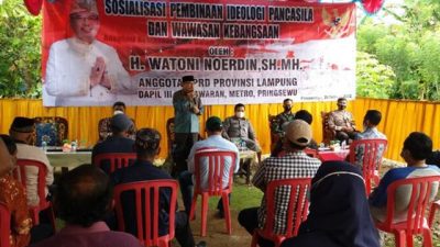 Watoni Noerdin Sosialisasikan Ideologi Pancasila dan Wawasan Kebangsaan di Pesawaran