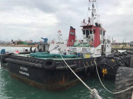 Beroperasi Tanpa Izian, ‘Tug Boat’ Berbendera Singapura Ditangkap di Perairan Batam