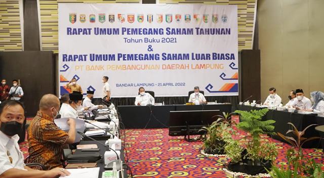 RUPS-LB Bank Lampung, Pemegang Saham Setujui Kinerja Bank Lampung Tahun Buku 2021 