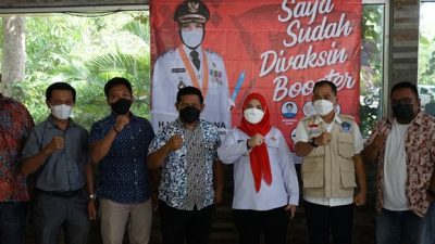 Walikota Bandarlampung Tinjau Vaksinasi Booster di Lembah Hijau