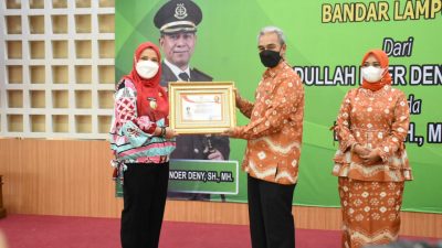 Eva Dwiana Hadiri Pisah Sambut Kajari Bandarlampung