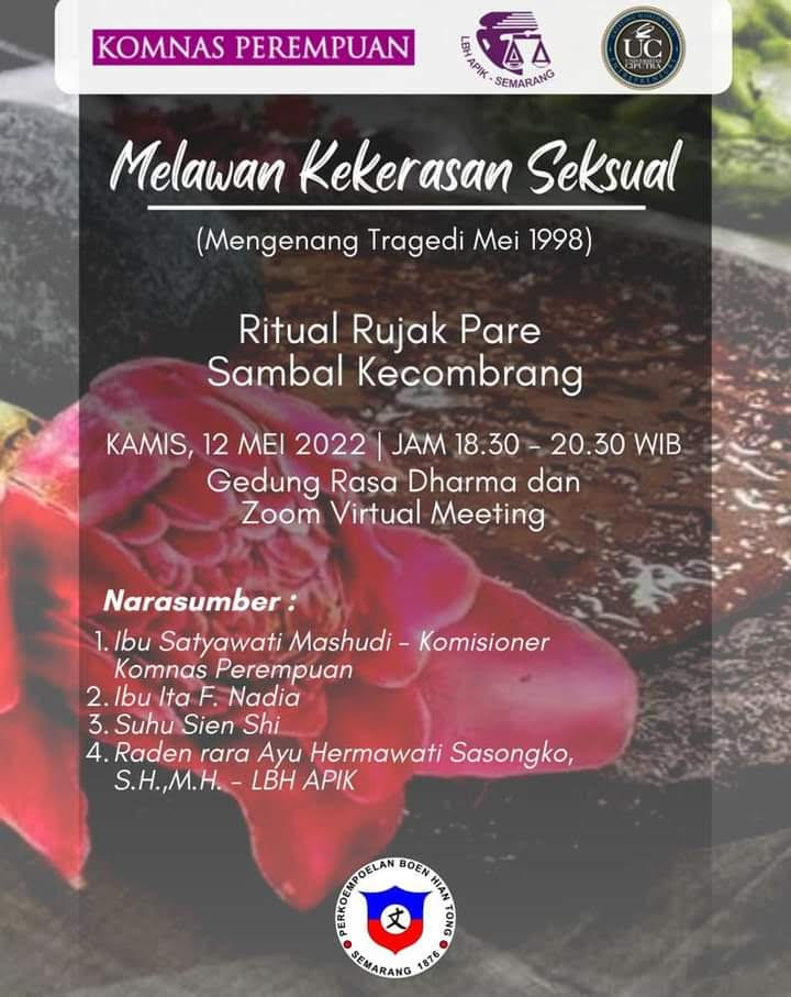 Mengenang Tragedi Mei 1998, Boen Hian Tong Gelar Ritual Rujak Pare Sambal Kecombrang