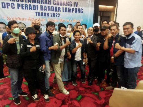 Bey Sujarwo Terpilih Sebagai Ketua DPC Peradi Bandarlampung 2022-2027