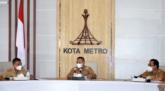 Wakil Walikota Metro Pimpin Rapat Evaluasi Covid-19