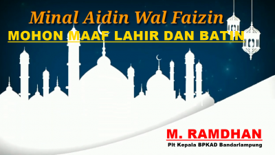 Ucapan Selamat Idul Fitri Plt Kepala BPKAD Bandarlampung M. Ramdhan