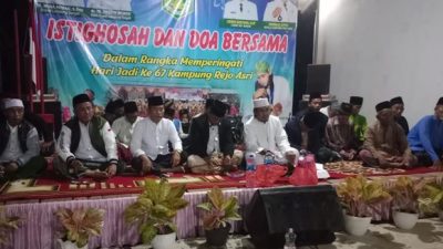 Peringati HUT ke-67, Warga Kampung Rejo Asri Lamteng Gelar Istighosah