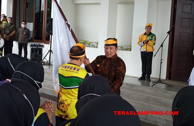 Gubernur Lampung Lepas Kontingan Kormi Lampung Menuju Fornas di Palembang