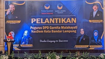 Ini Pesan Walikota Bandarlampung untuk Pengurus Baru Garnita Nasdem Lampung