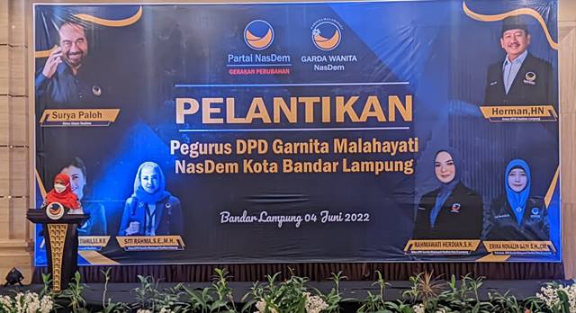 Ini Pesan Walikota Bandarlampung untuk Pengurus Baru Garnita Nasdem Lampung