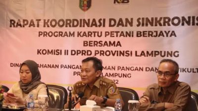 Komisi II DPRD Lampung Ikuti Sosialisasi Kartu Petani Berjaya
