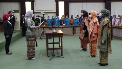 Ketua TP PKK Provinsi Lampung Lantik Ketua TP PKK Kabupaten Pringsewu, Mesuji, dan Tulang Bawang Barat