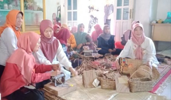 Dinas Koperasi Lampura Lakukan Pelatihan Kerajinan Tangan Berbahan Enceng Gondok