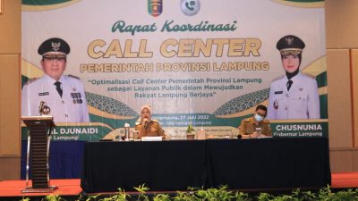 Wagub Chusnunia Pimpin Rakor ‘Call Center’ Pemerintah Provinsi Lampung