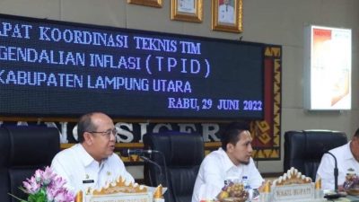 Jelang Iduladha 1443 H, Pemkab Lampung Utara Gelar Rakor TPID