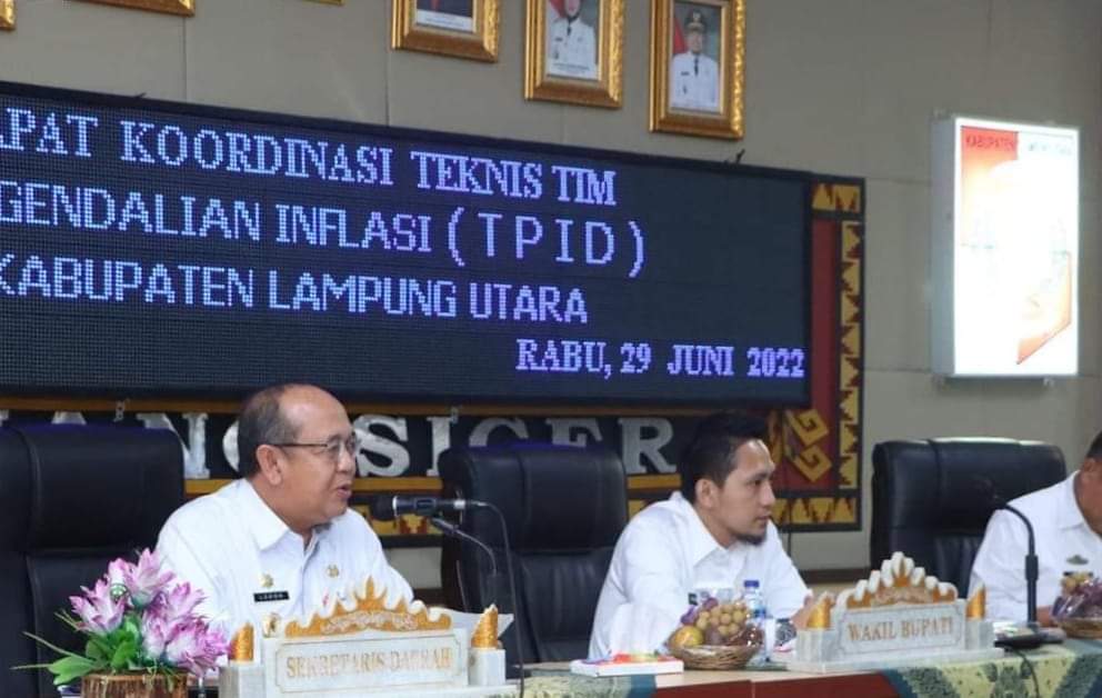 Jelang Iduladha 1443 H, Pemkab Lampung Utara Gelar Rakor TPID