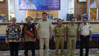 Bupati Musa Ahmad Hadiri Sosialisasi Pendaftaran NPWP bagi Pengusaha