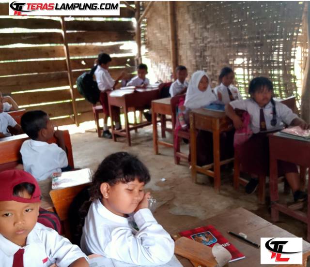 Sekolah Berdinding Geribik, Kasus SDN 1 Handuyangratu Lampung Utara Sejak 2012