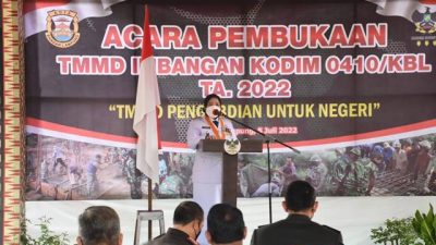 Walikota Bandarlampung Buka TMMD di Kampung Tihung