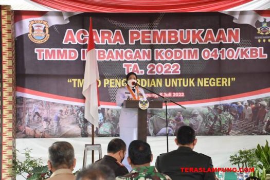 Walikota Bandarlampung Buka TMMD di Kampung Tihung