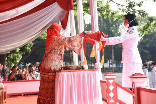 Upacara HUT ke-77 RI di Bandarlampung, 20 Linmas Terima Penghargaan