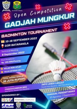 PB Gajah Mungkur akan Gelar Turnamen Terbuka Badminton