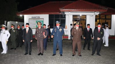 Danlanal Lampung Jadi Inspektur Upacara Renungan Suci Peringatan HUT ke-77 RI