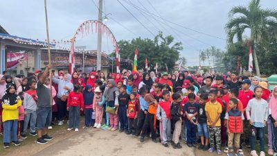 Tutup Rangkaian HUT RI, Dusun Simbaringin Lamsel Gelar Jalan Sehat