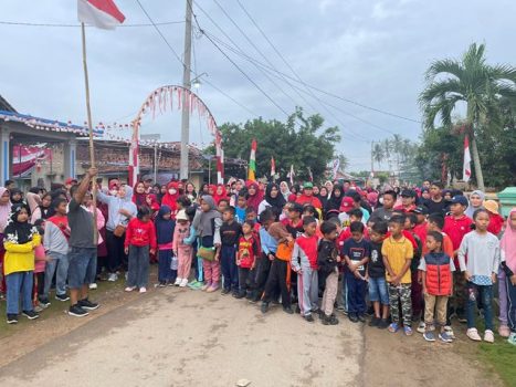 Tutup Rangkaian HUT RI, Dusun Simbaringin Lamsel Gelar Jalan Sehat