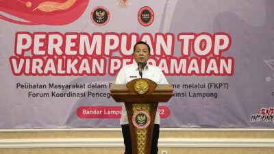 Gubernur Arinal Djunaidi Buka Acara Perempuan TOP Viralkan Perdamaian
