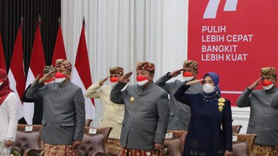 Gubernur Arinal Djunaidi Ikuti Upacara Penurunan Bendera Peringatan HUT RI Secara Virtual