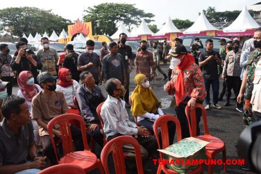 Walikota Bandarlampung Tinjau Vaksinasi Merdeka