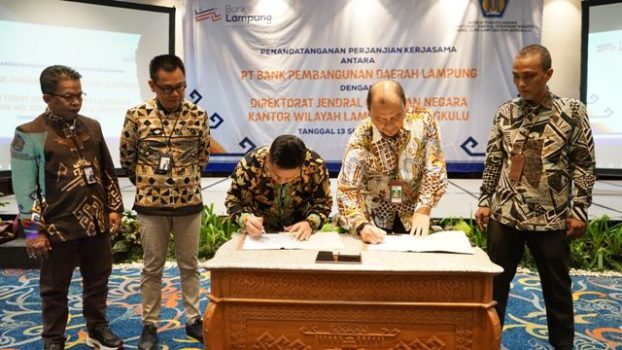 Bank Lampung dan DJKN Lampung-Bengkulu Tandatangani MoU Tentang Lelang Aset yang Jadi Agunan Kredit
