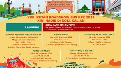 ‘Road Show’, Bus KPK RI akan Sambangi Kota Bandarlampung