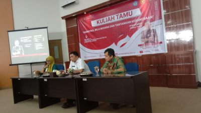 Kuliah Tamu, Jurusan Sosiologi FISIP Unila Hadirkan Direktur Bela Negara Kemhan