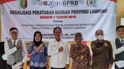 Mingrum Gumay Sosialisasikan Perda tentang Pencegahan Narkotika di STAI Al Maarif Lamteng