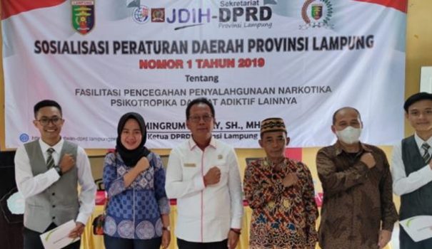 Mingrum Gumay Sosialisasikan Perda tentang Pencegahan Narkotika di STAI Al Maarif Lamteng