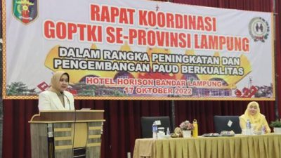 Riana Sari Arinal Buka RakorGOPTKI Seluruh Kabupaten/Kota di Lampung