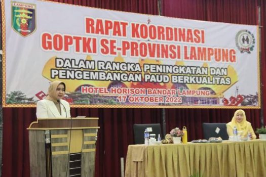 Riana Sari Arinal Buka RakorGOPTKI Seluruh Kabupaten/Kota di Lampung