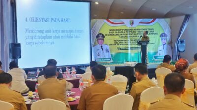 Sekdaprov Lampung Buka Workshop Pengembangan Kompetensi bagi Jabatan Pimpinan Tinggi Pratama