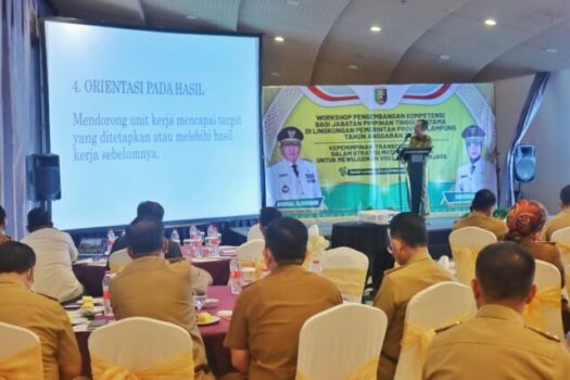 Sekdaprov Lampung Buka Workshop Pengembangan Kompetensi bagi Jabatan Pimpinan Tinggi Pratama
