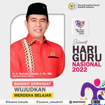 Bustami Zainudin: Hari Guru Nasional 2022 Momentum Kebangkitan Pendidikan Indonesia