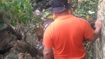 Talut Longsor di Kali Simpur Dua, Dinas PU Bandarlampung akan Segera Perbaiki
