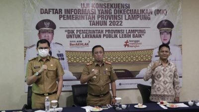 Kadis Kominfotik Provinsi Lampung Buka acara Uji Konsekuensi Daftar Informasi yang Dikecualikan