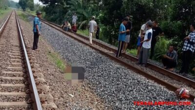 Guru Warga Kelapatujuh Kotabumi Tewas Tertabrak Kereta Api Kuala Stabas