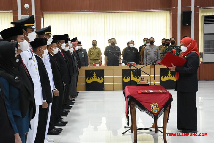 Sekwan DPRD Bandarlampung, Satu Kaban, dan Satu Kadis Pemkot Bandarlampung Dilantik