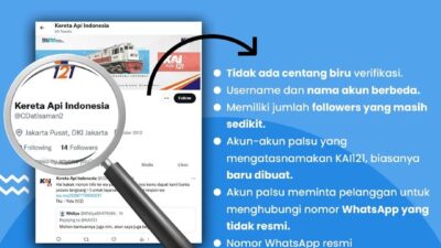Waspada Akun Twitter Palsu, Perhatikan Tanda-Tanda Akun Resmi KAI Ini