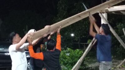 Ganjar Milenial Lampung Bangun Gardu Rakyat Untuk Jaga Kebersihan Lingkungan